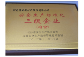 2013年安全出产尺度化三级企业（冶金）